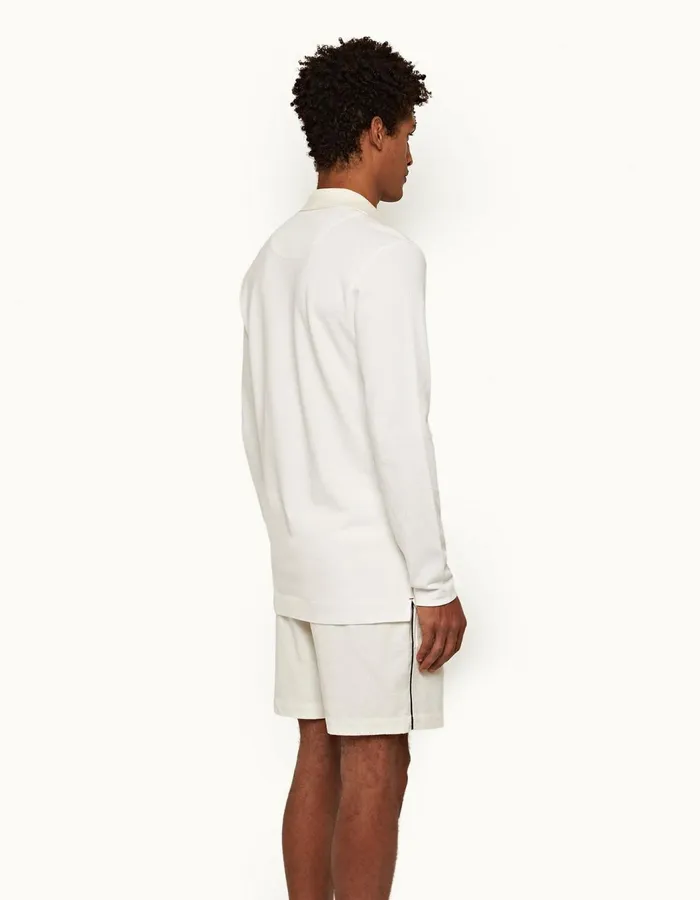 Men Orlebar Brown Polo Shirts Whiteside White Sand
