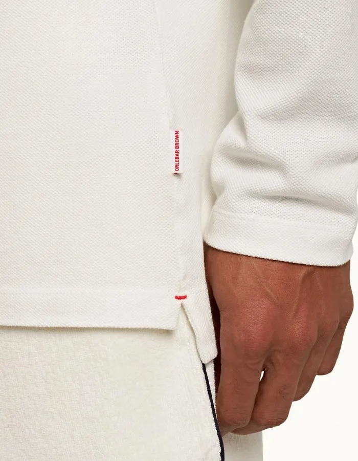 Men Orlebar Brown Polo Shirts Whiteside White Sand