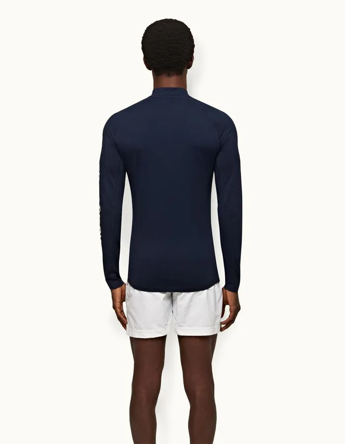 Men Orlebar Brown Rash Guards Bray Navy