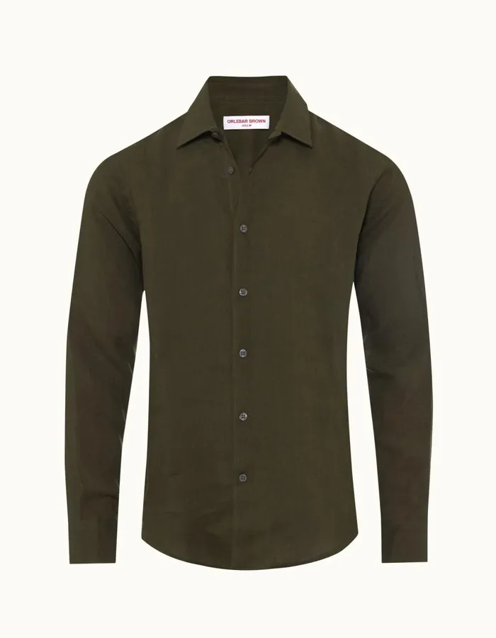 Men Orlebar Brown Shirts Giles Palm