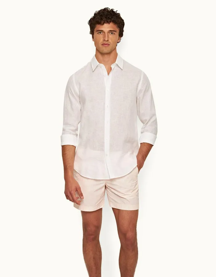 Men Orlebar Brown Shirts Giles White
