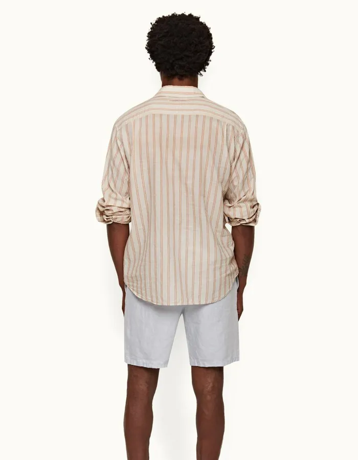 Men Orlebar Brown Shirts Grasmoor Sandbarwhite