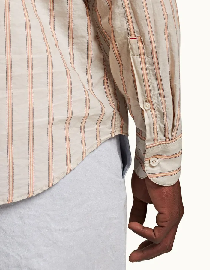 Men Orlebar Brown Shirts Grasmoor Sandbarwhite