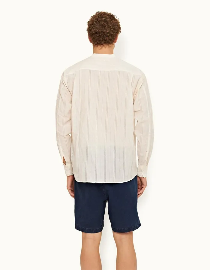 Men Orlebar Brown Shirts Hemlock White