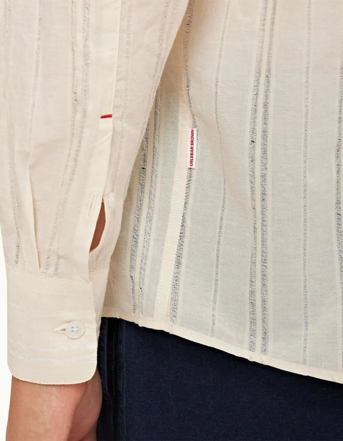 Men Orlebar Brown Shirts Hemlock White