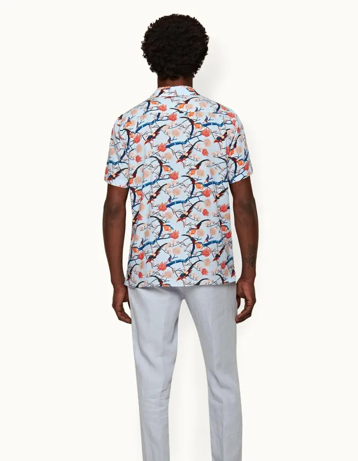 Men Orlebar Brown Shirts Hibbert Light Island Sky