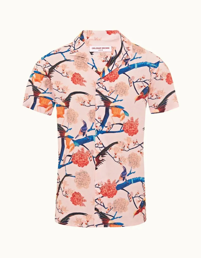 Men Orlebar Brown Shirts Hibbert Rose