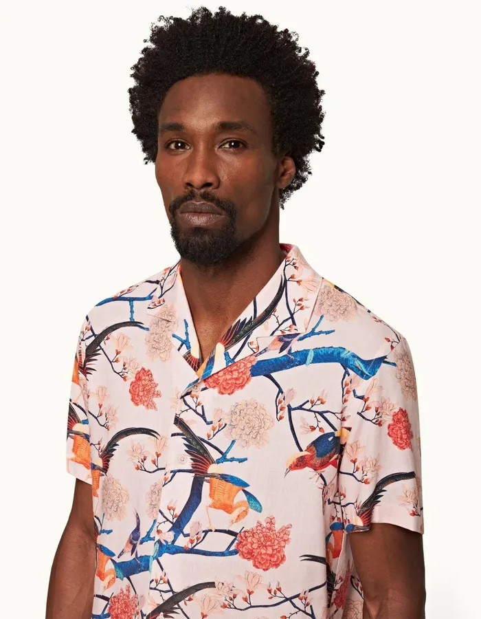 Men Orlebar Brown Shirts Hibbert Rose