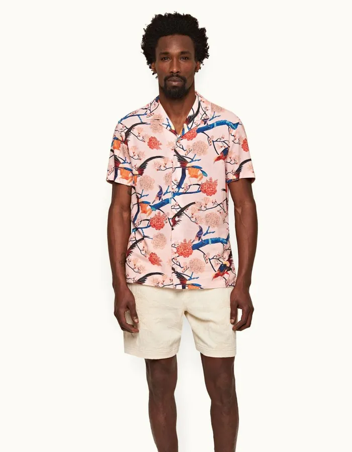 Men Orlebar Brown Shirts Hibbert Rose
