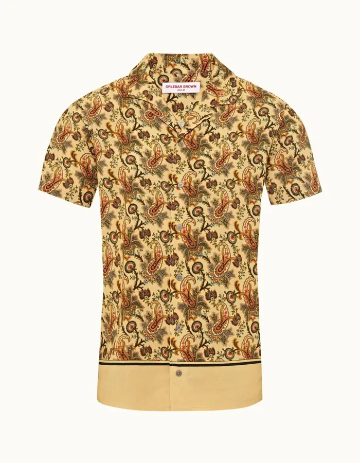 Men Orlebar Brown Shirts Hibbert Shimmer