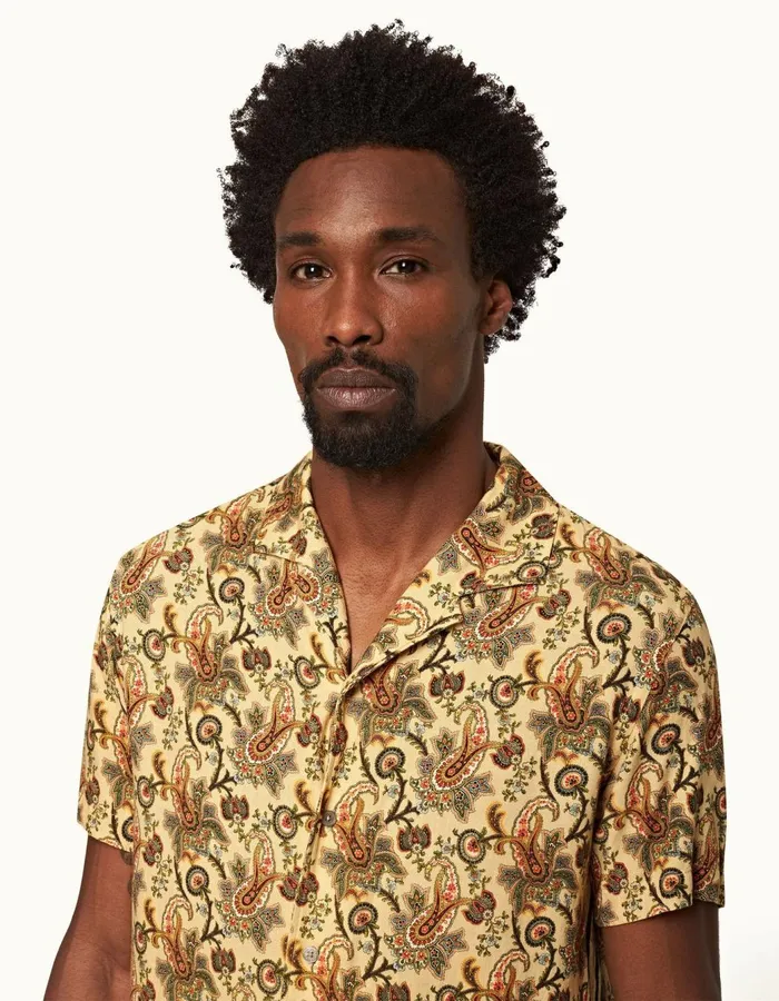 Men Orlebar Brown Shirts Hibbert Shimmer