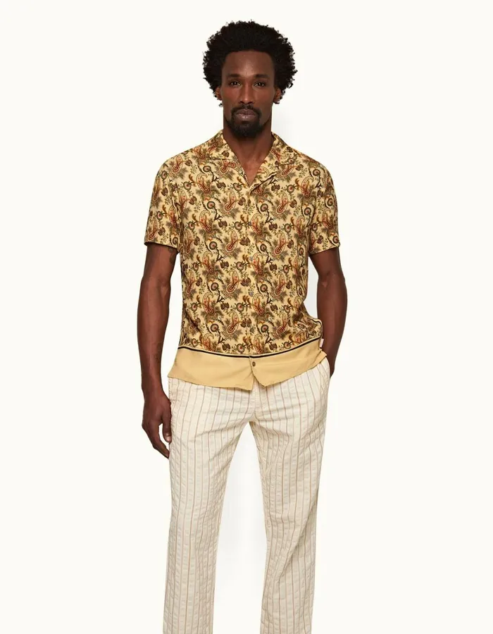 Men Orlebar Brown Shirts Hibbert Shimmer