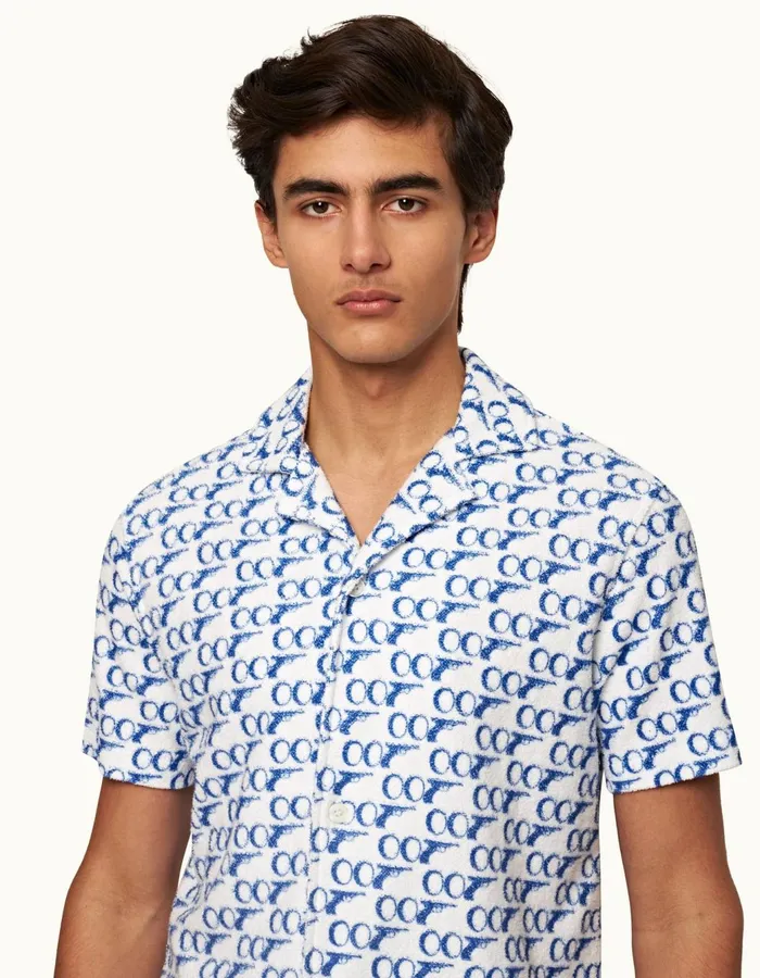 Men Orlebar Brown Shirts Howell 007white