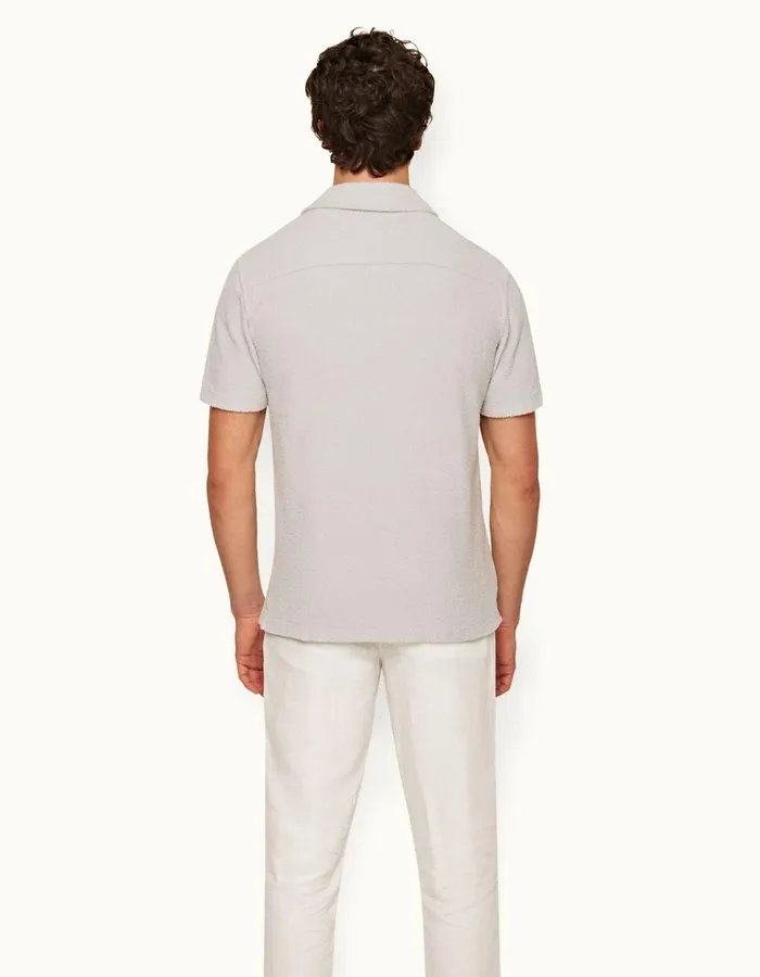 Men Orlebar Brown Shirts Howell Towelling Cinder