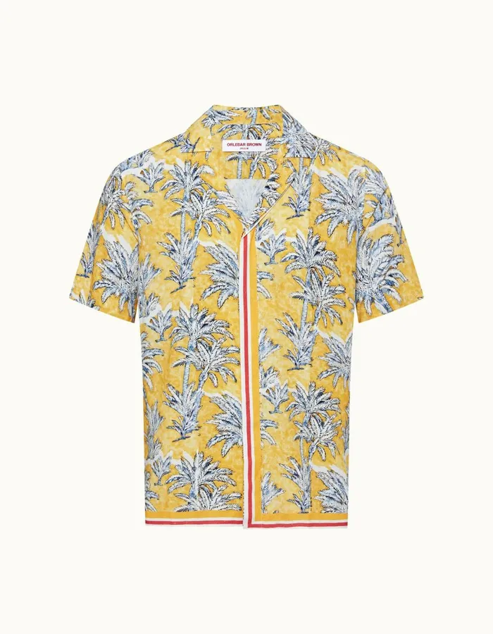 Men Orlebar Brown Shirts Maitan Toucan Palm