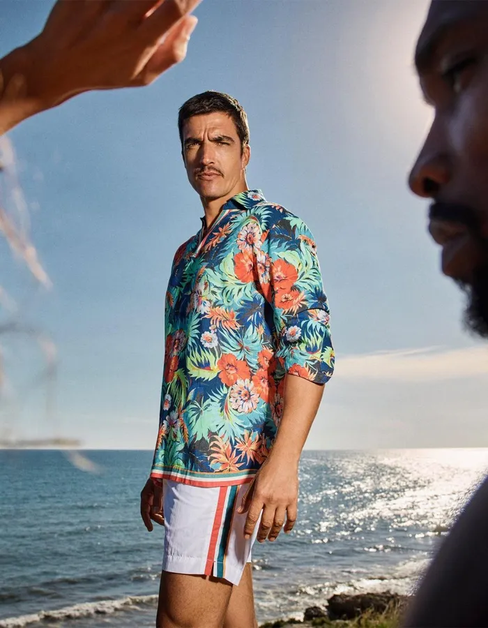 Men Orlebar Brown Shirts Ridley Linen Multicolour