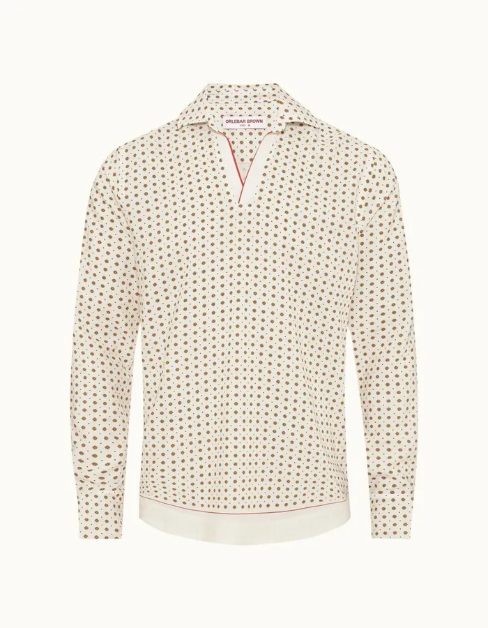 Men Orlebar Brown Shirts Ridley Sea Mist