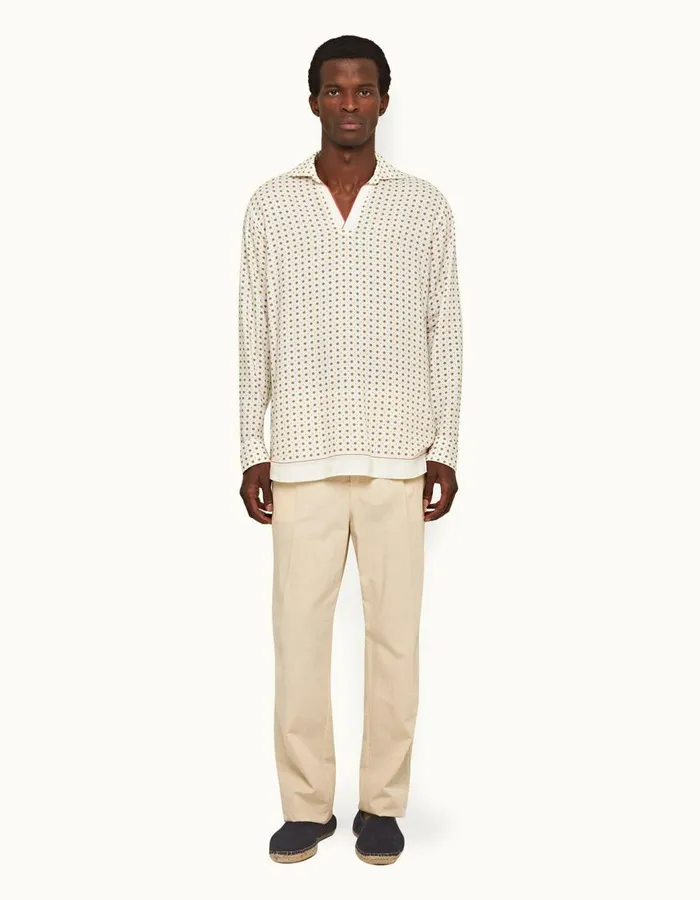 Men Orlebar Brown Shirts Ridley Sea Mist