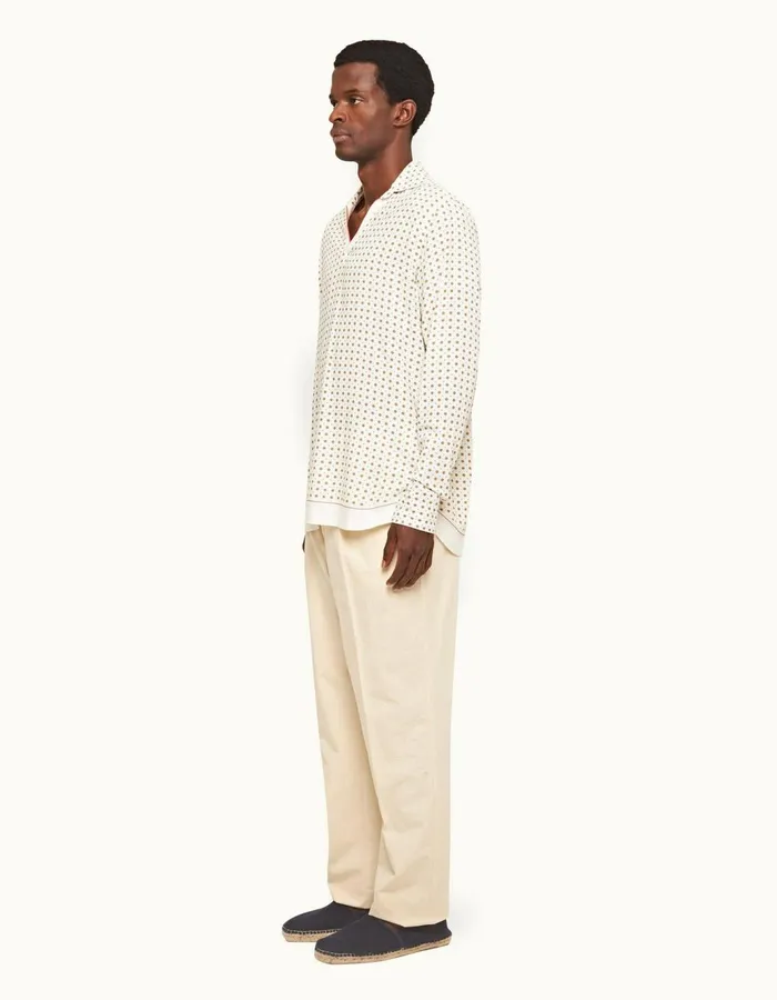 Men Orlebar Brown Shirts Ridley Sea Mist