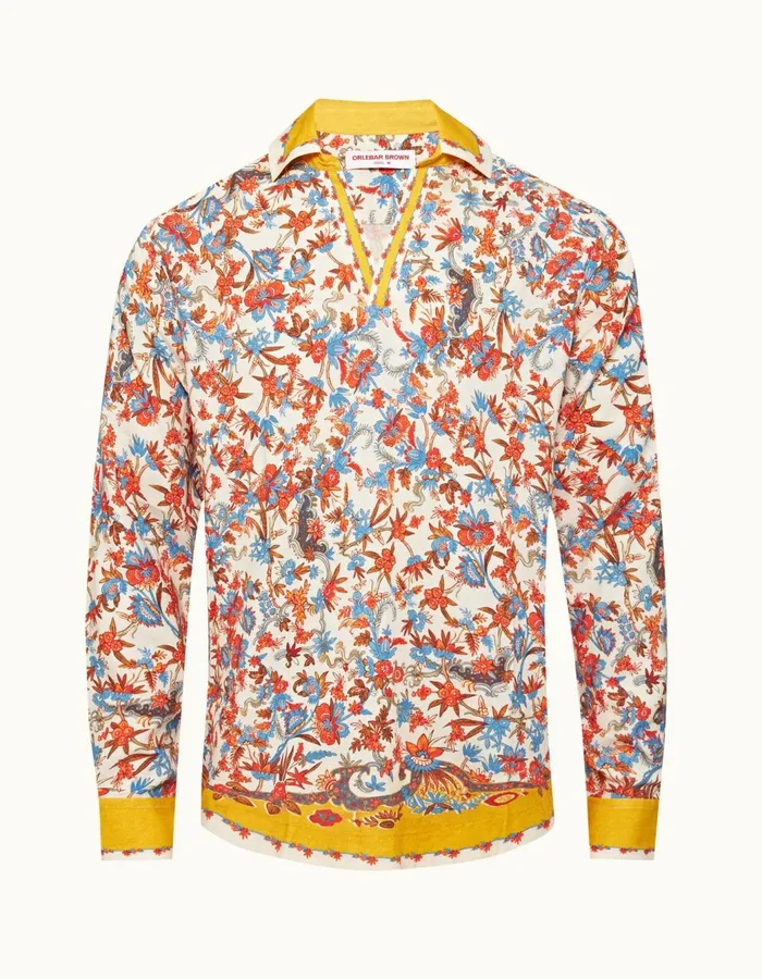 Men Orlebar Brown Shirts Ridley Summer Sunset