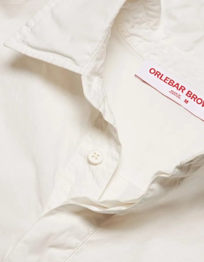 Men Orlebar Brown Shirts Shanklin White Sand