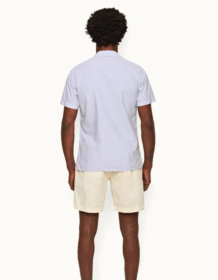 Men Orlebar Brown Shirts Travis Light Island Skywhite