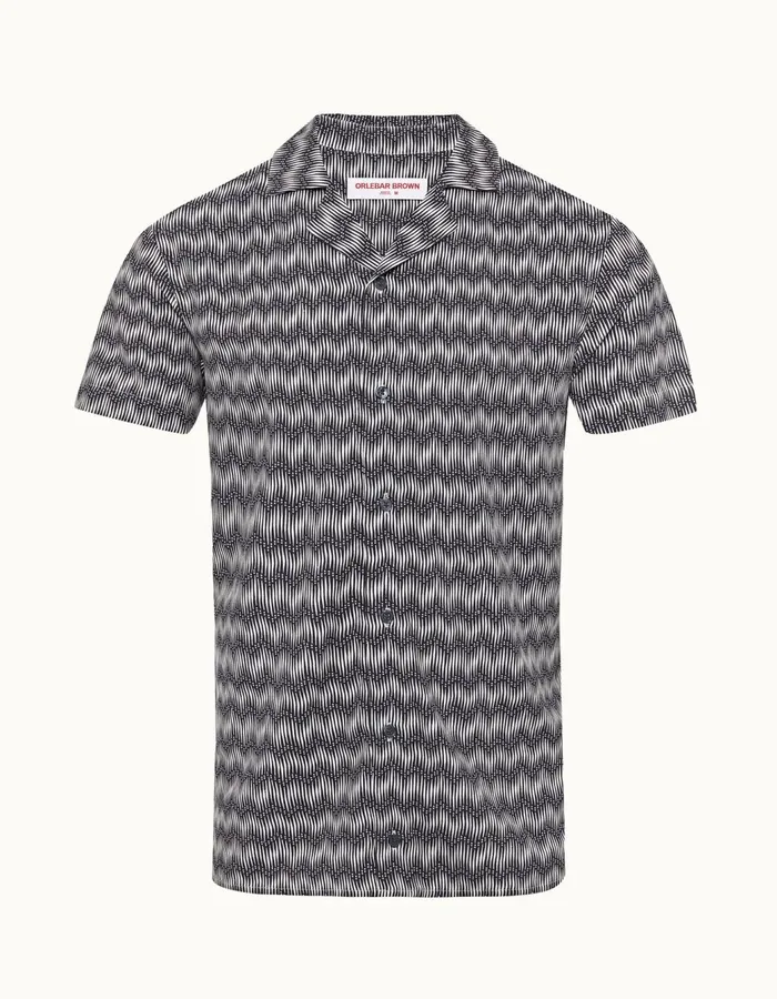Men Orlebar Brown Shirts Travis Night Iriswhite