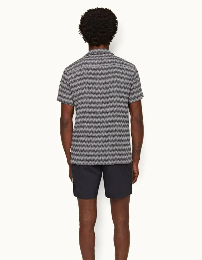 Men Orlebar Brown Shirts Travis Night Iriswhite