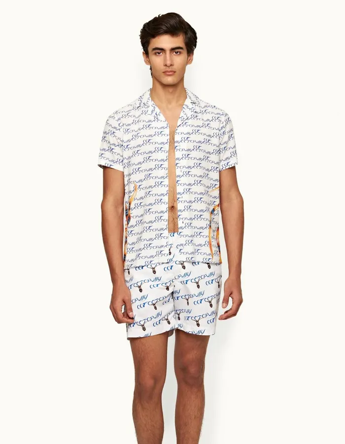 Men Orlebar Brown Shirts Travis Octopussy