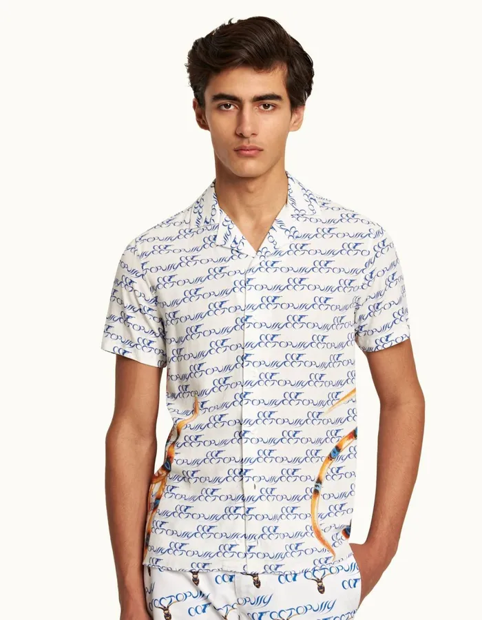 Men Orlebar Brown Shirts Travis Octopussy