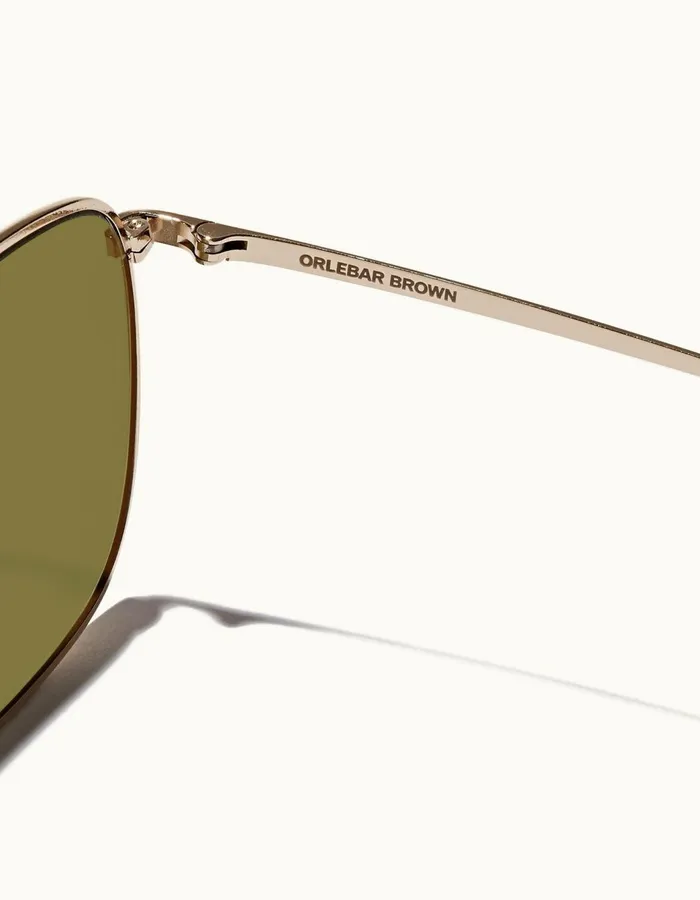 Men Orlebar Brown Sunglasses Tulum Shiny Pale Gold