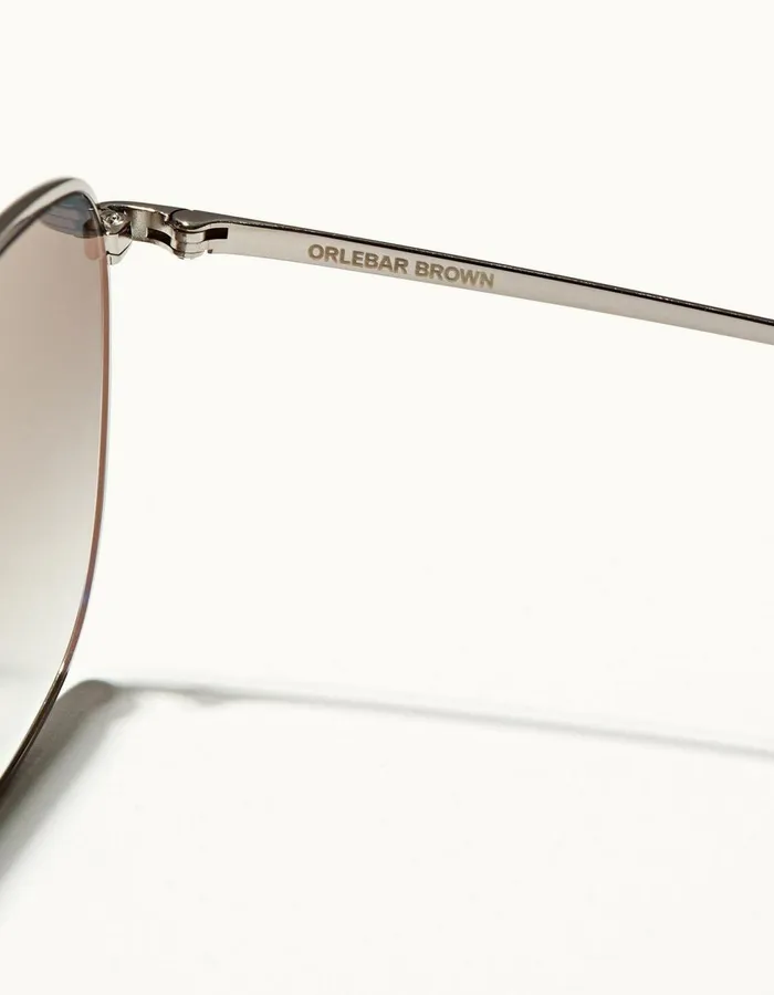 Men Orlebar Brown Sunglasses Tulum Shiny Titaniumsage