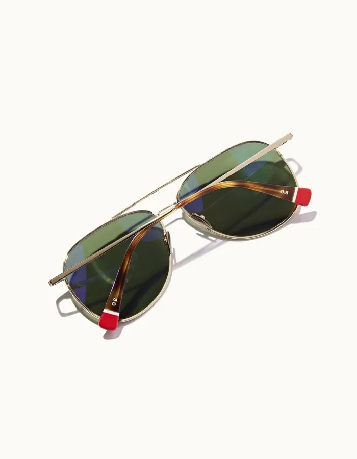 Men Orlebar Brown Sunglasses Turchi Shiny Pale Gold