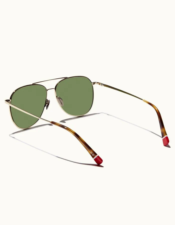 Men Orlebar Brown Sunglasses Turchi Shiny Pale Gold