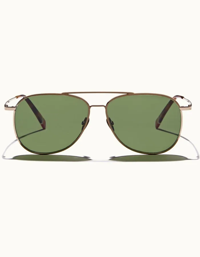 Men Orlebar Brown Sunglasses Turchi Shiny Pale Gold