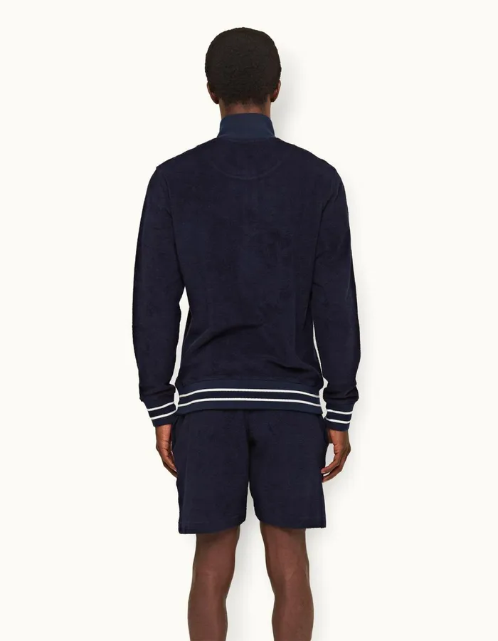 Men Orlebar Brown Sweats Afador Towelling Navy