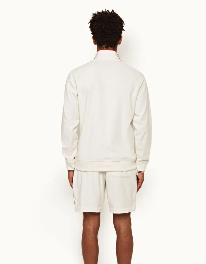 Men Orlebar Brown Sweats Afador Towelling White Sand