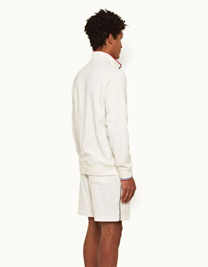 Men Orlebar Brown Sweats Afador Towelling White Sand