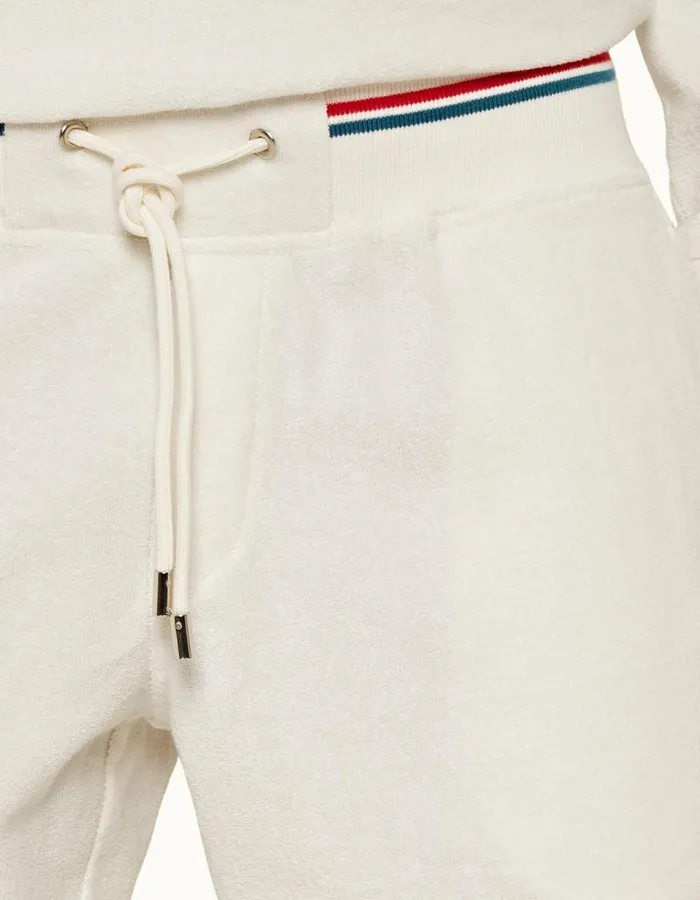 Men Orlebar Brown Sweats Afador Towelling White Sand