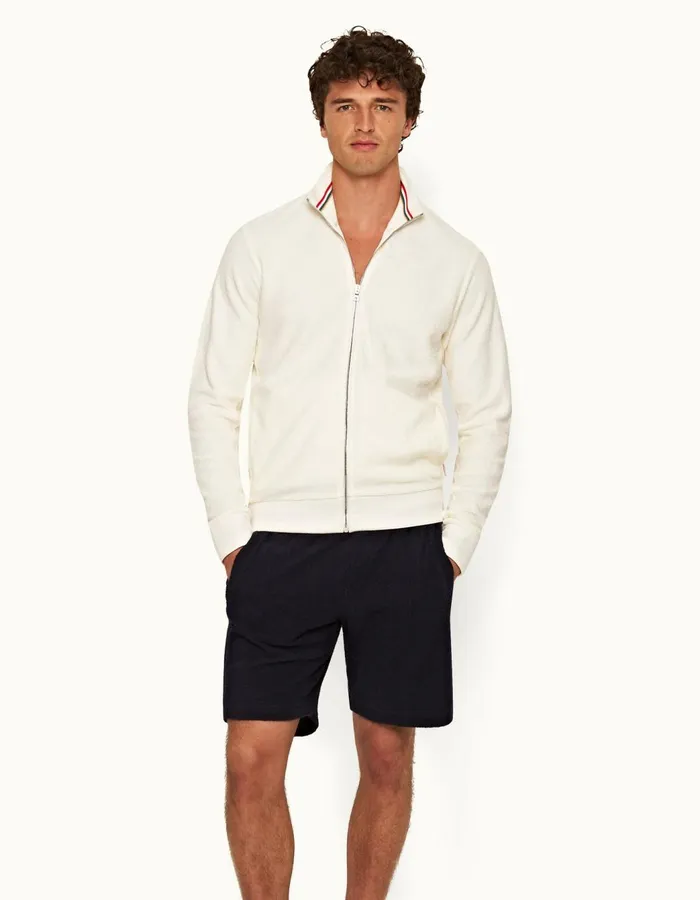 Men Orlebar Brown Sweats Egerton White Sand