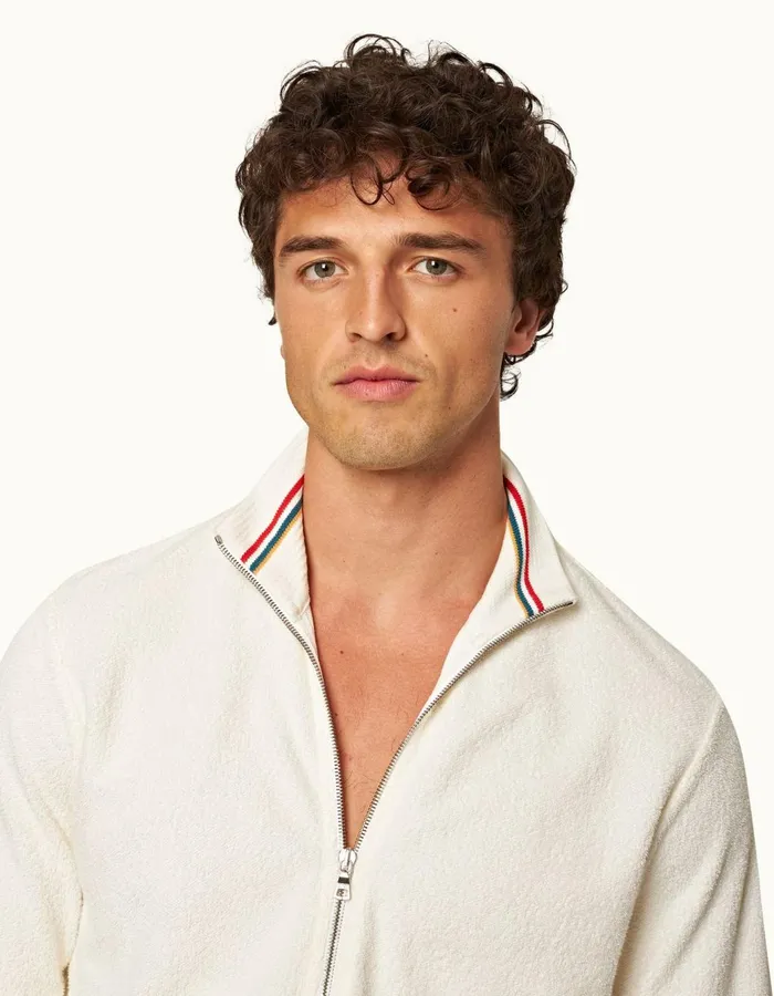 Men Orlebar Brown Sweats Egerton White Sand