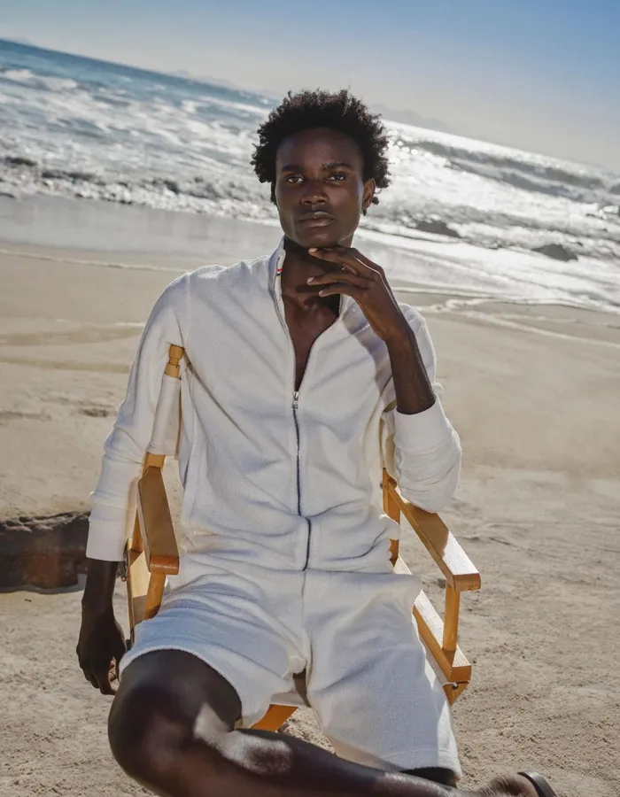 Men Orlebar Brown Sweats Egerton White Sand