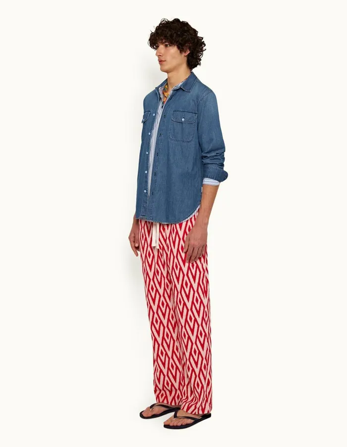 Men Orlebar Brown Sweats Hobie Summer Redwhite Sand