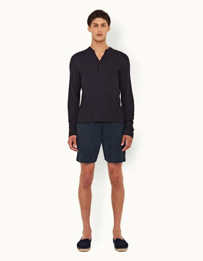 Men Orlebar Brown Sweats Lyman Cashmere Night Iris