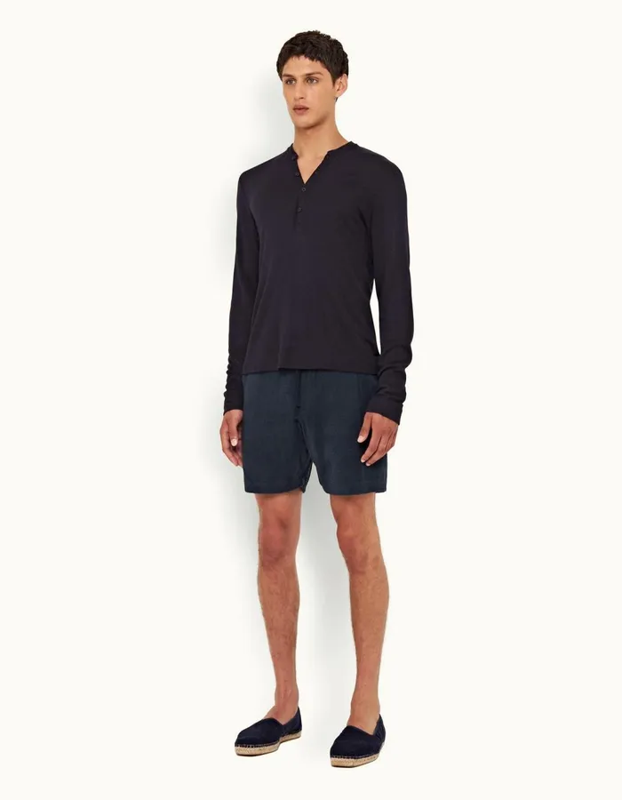 Men Orlebar Brown Sweats Lyman Cashmere Night Iris