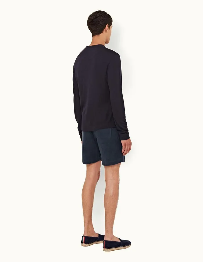 Men Orlebar Brown Sweats Lyman Cashmere Night Iris
