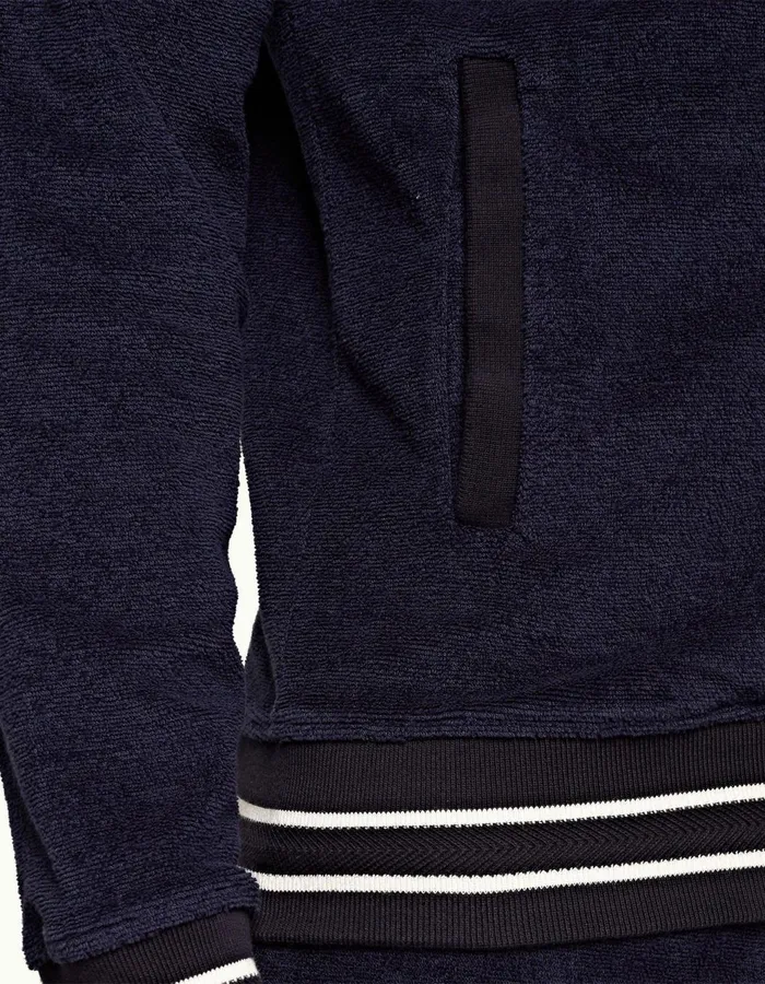 Men Orlebar Brown Sweats Mathers Towelling Navy