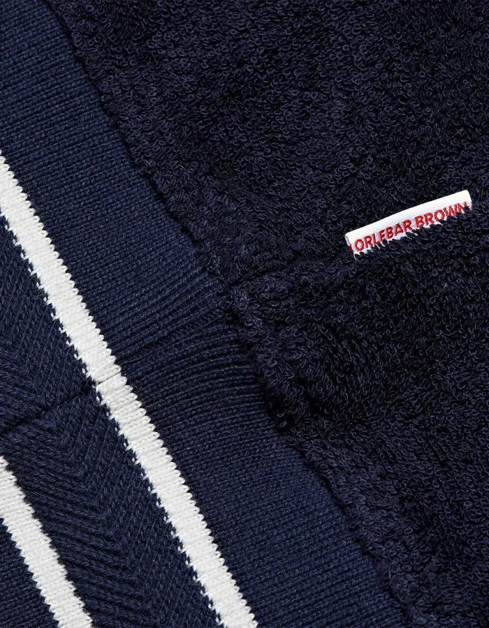 Men Orlebar Brown Sweats Mathers Towelling Navy