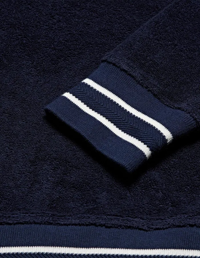 Men Orlebar Brown Sweats Mathers Towelling Navy