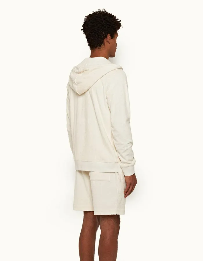 Men Orlebar Brown Sweats Mathers Towelling White Sand
